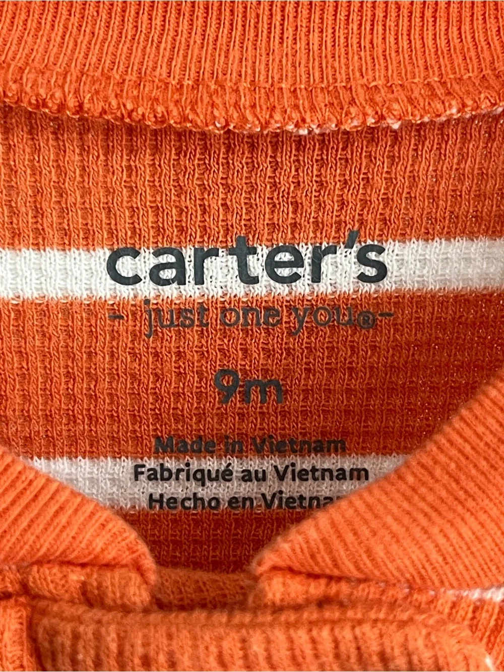 ⭐️⭐️PICK 5 / $20 Carter's Orange Stripe Pumpkin Footed One-Piece